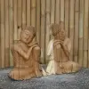 Product image 5 of the product “2 set buddha relax made from suar wood, 40cm Height ”